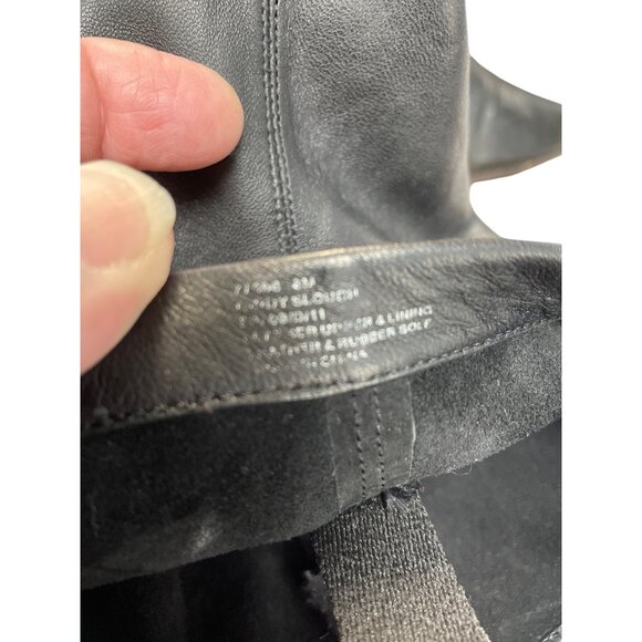 Frye Slouch Womans Black Leather Below Knee Riding Boots SZ 8M SKU 9399 - Picture 10 of 12